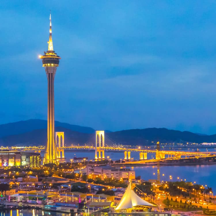 澳门旅游塔白天全景